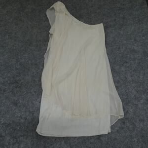Alice Olivia Dress Womens Large One Shoulder Pink Layered Flowy Shift Pink